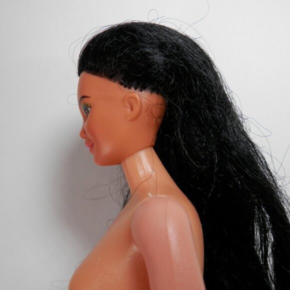 Vtg 1984 Barbie Tropical Miko Doll Green Floral One Shoulder Swimsuit 2056 - Picture 9 of 13